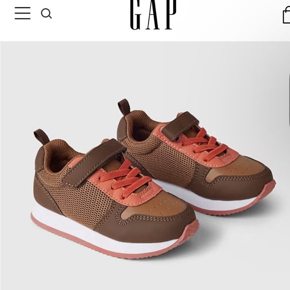 GAP Brown and Pink Kids Sneakers - Picture 2 of 5